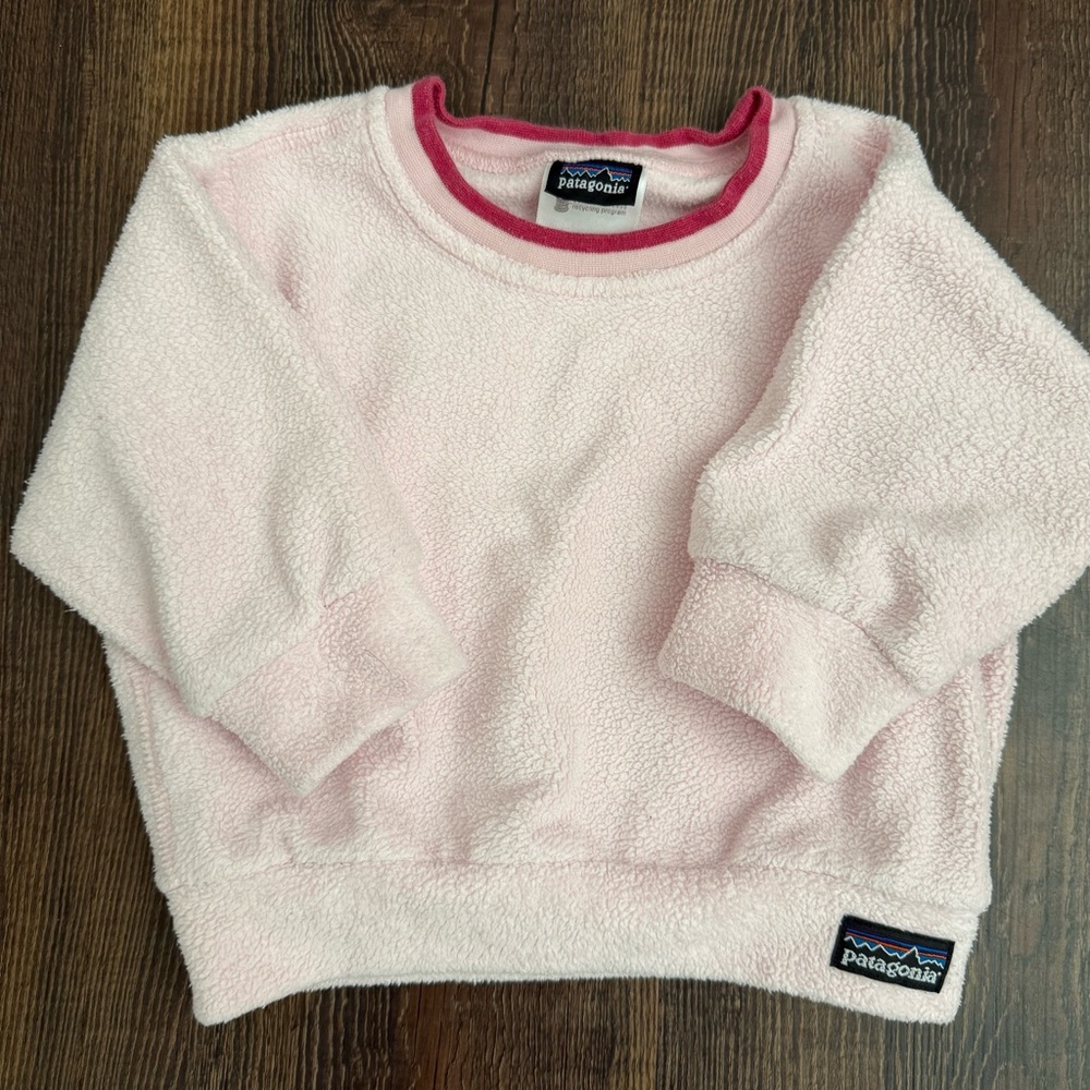 Patagonia Baby Light Pink Fleece Sweatshirt